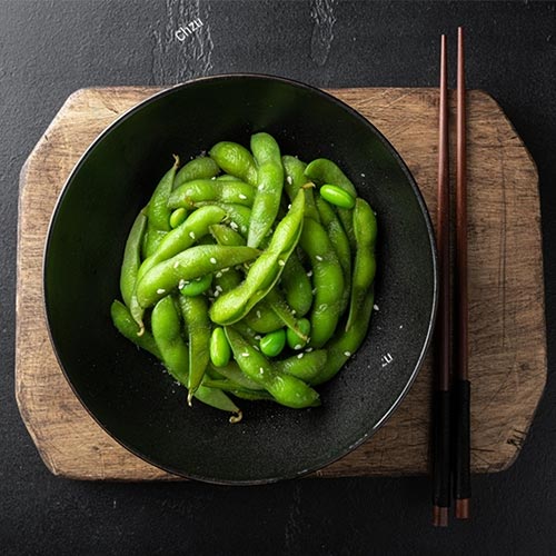 Edamame, wasabi, Garlic Kai Restaurant